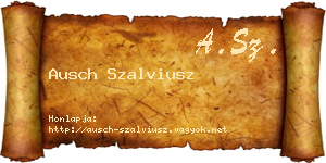 Ausch Szalviusz névjegykártya